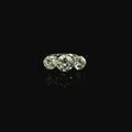 luxury 3 diamond ring. platinum preowned ring for women. modern diamond ring.
