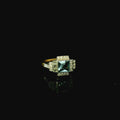 square aquamarine statement gold ring available in kent
