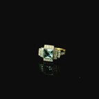 aquamarine and gold diamond ring 