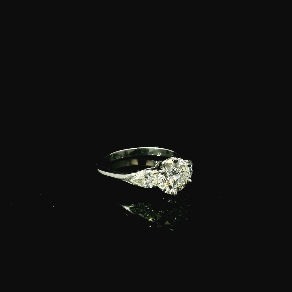 platinum ring. solitaire diamond ring for women. luxury diamond ring for women
