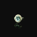 aquamarine white gold ring for women - gift for her
