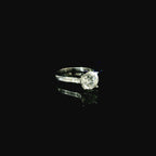 luxury white gold ring. one of a kind gold ring. brilliant round cut diamond. solitaire elegant diamond ring. ring for women west malling