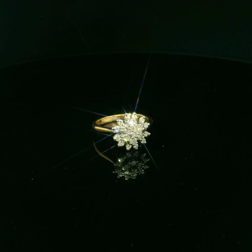 diamond vintage inspired gold ring
