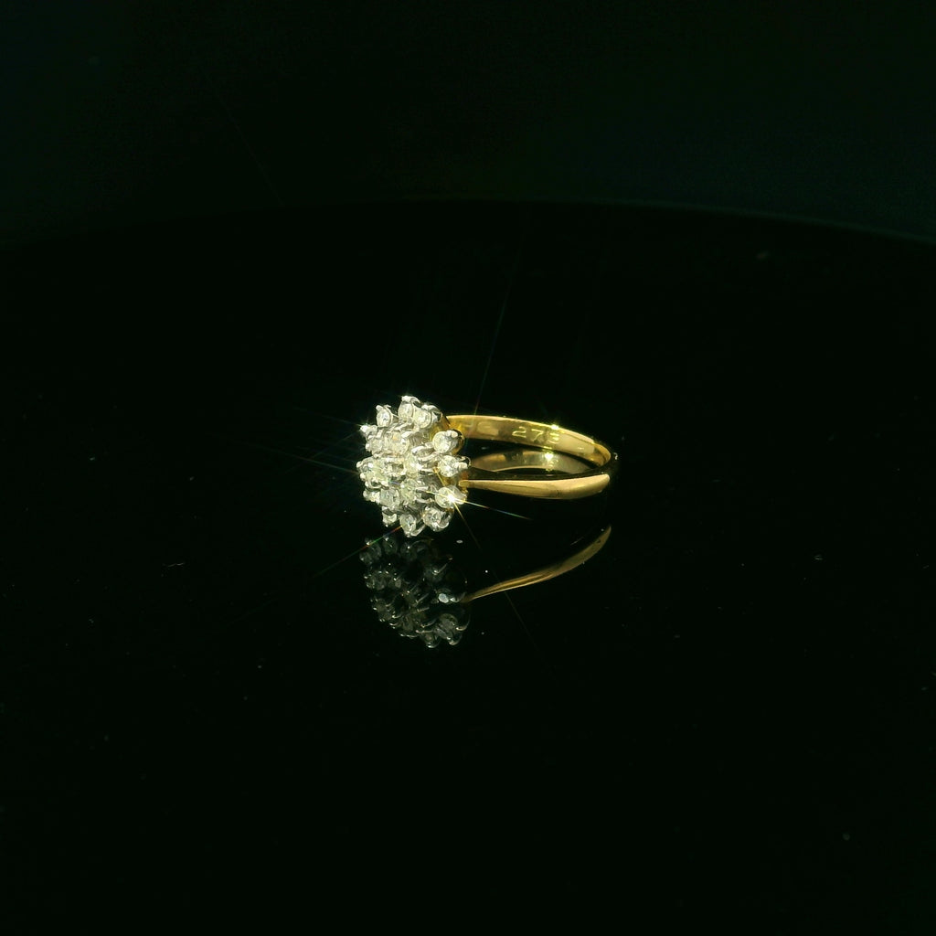 diamond cluster wedding ring 
