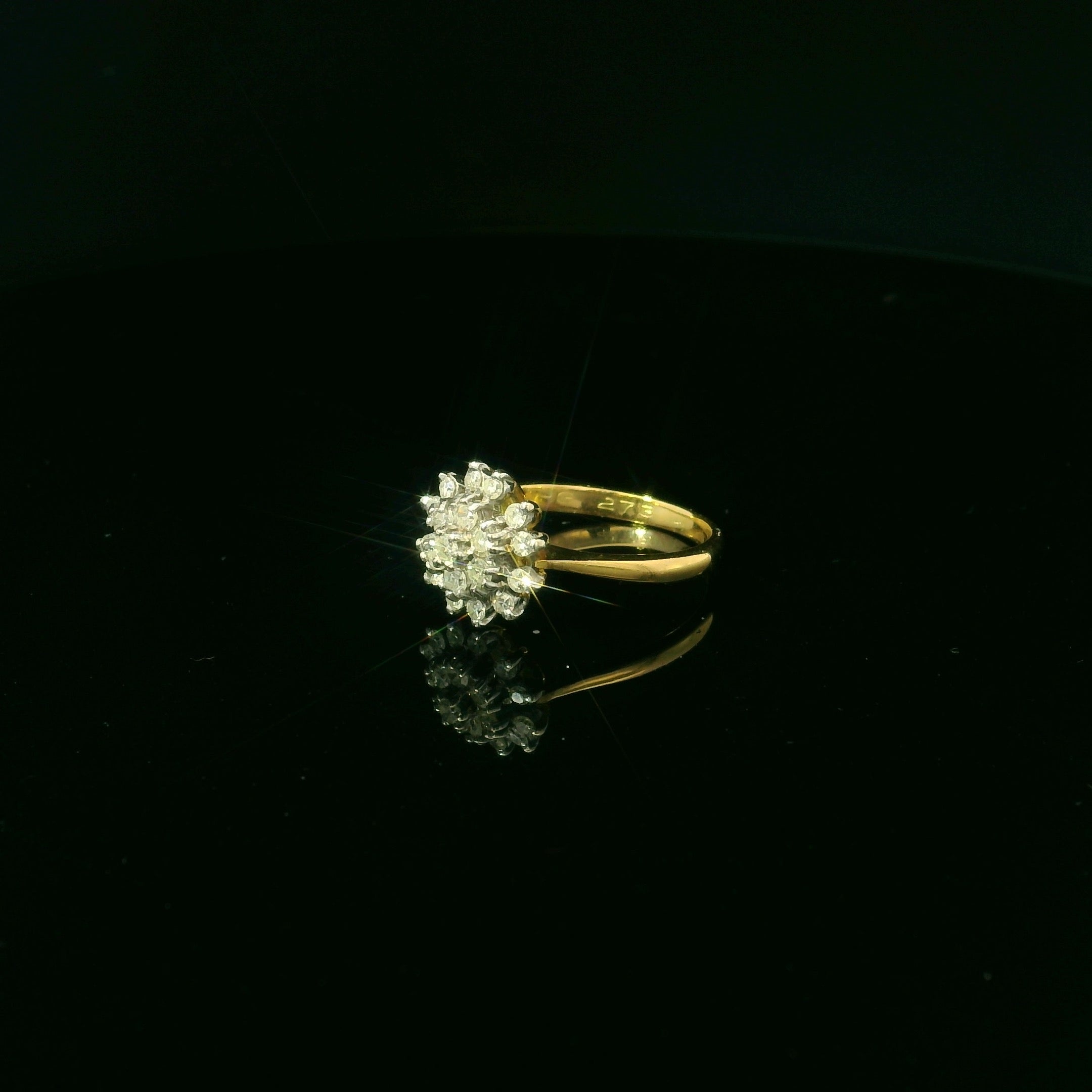 diamond cluster wedding ring 