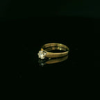 traditional gold ring solitaire diamond ring for women. west malling jewellery
