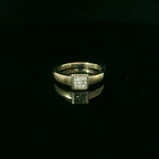 princess cut diamond ring. white gold ring for women