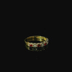 gold eternity promise ring for women. red ruby gold ring. gold ring for women with rubies