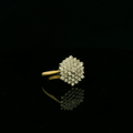 yellow gold diamond ring daisy shaped