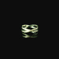 silver ring for women with crossed over bands. available in west malling
