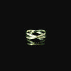 silver ring for women with crossed over bands. available in west malling
