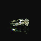 cubic zirconia silver ring