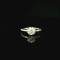silver ring with cubic zirconia diamond. simple affordable ring for gift for women. gift for women