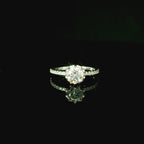 silver ring with cubic zirconia diamond. simple affordable ring for gift for women. gift for women