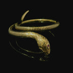 9ct yellow gold bangle. snake bracelet for women. snake jewellery for women. gold snake jewellery. ruby bracelet