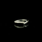 shaped ring. twist shaped ring for women. white gold twist shape jewellery