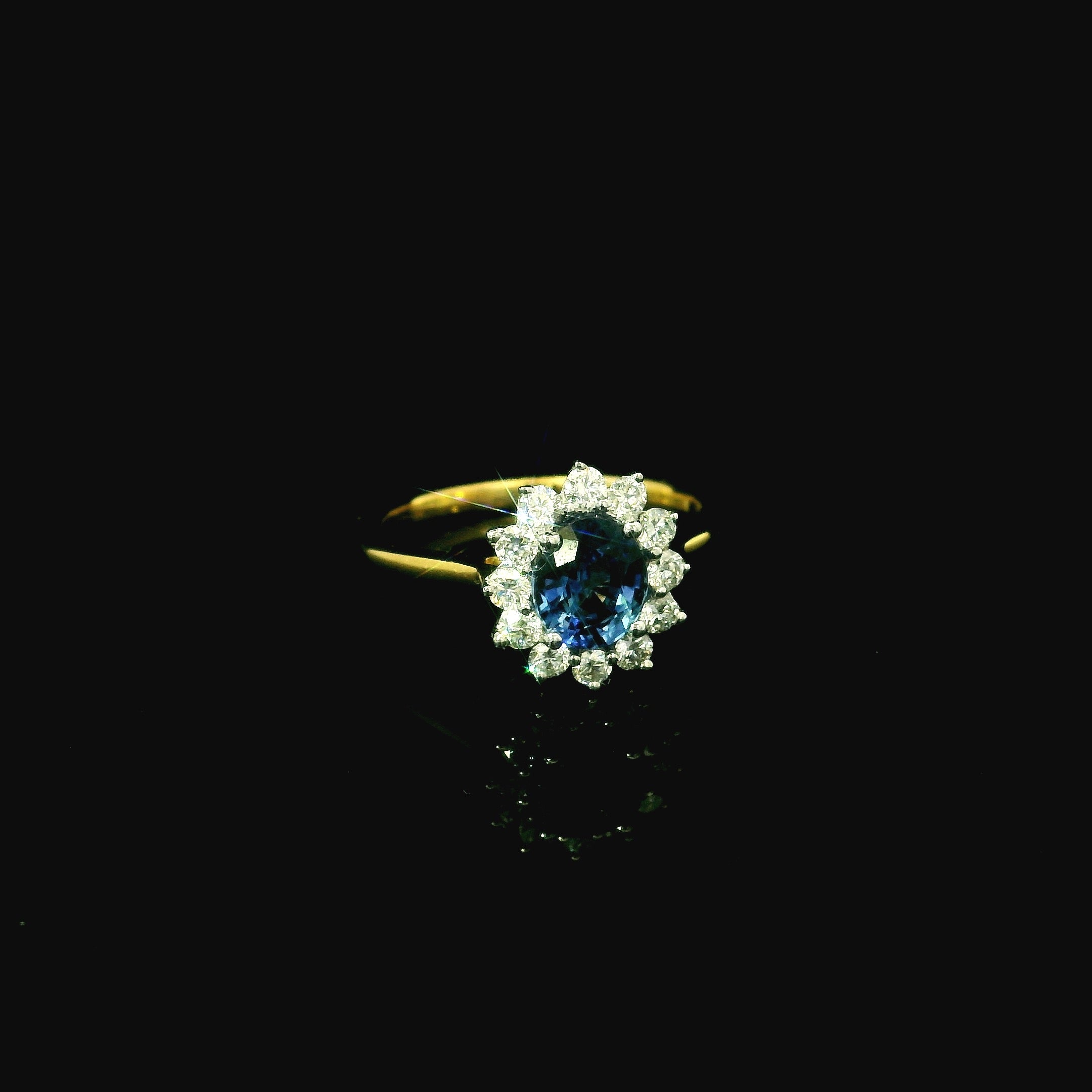 sapphire gem stone ring. gold sapphire ring. diamond ring. engagement ring