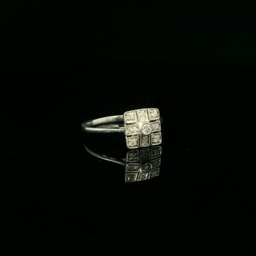 white gold diamond ring square 