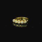 vintage gold ring with diamonds for women. art deco inspired ring. 
