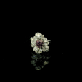 white gold vintage ring for women. pink sapphire gemstone ring. diamond ring for women. 