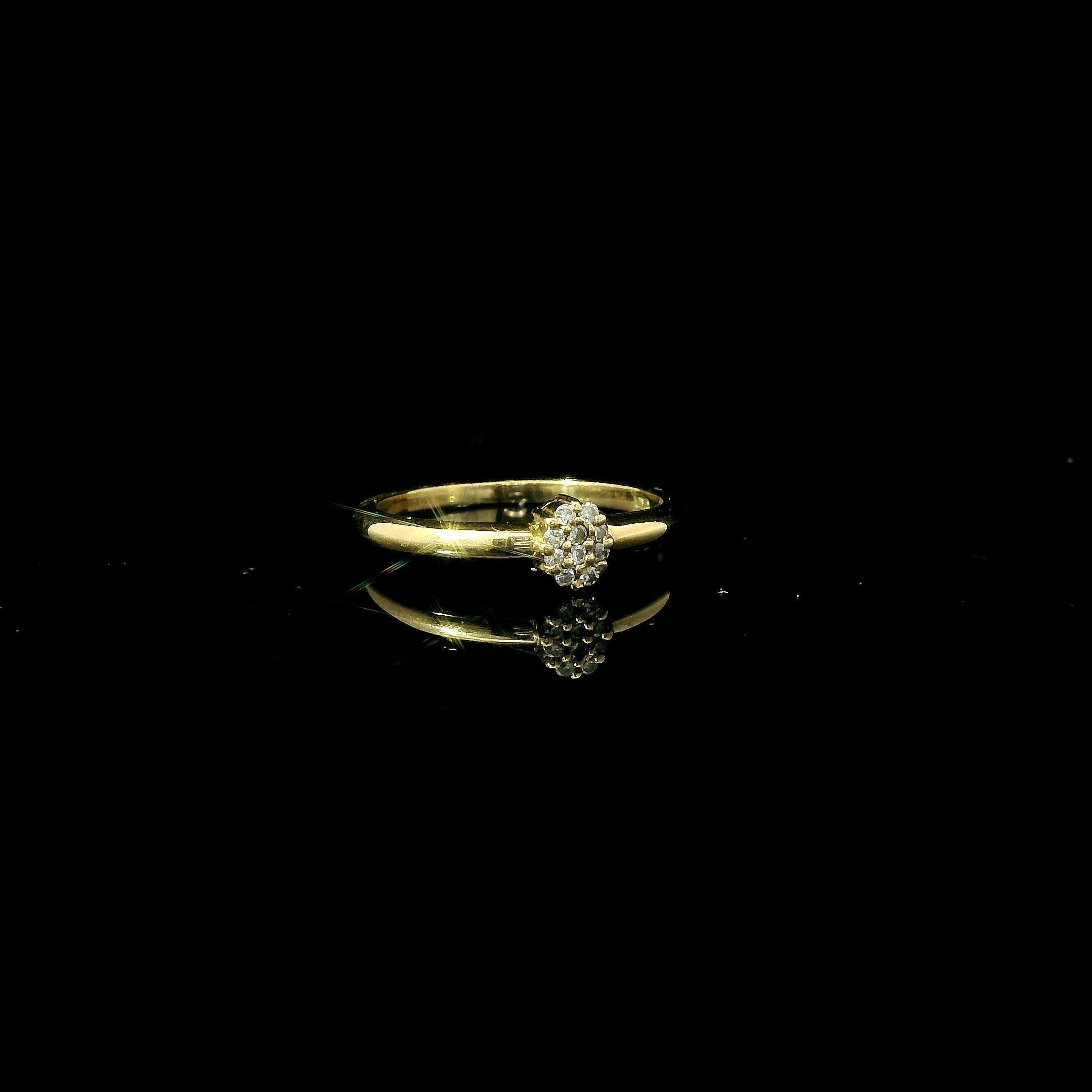 diamond ring yellow gold gift for women