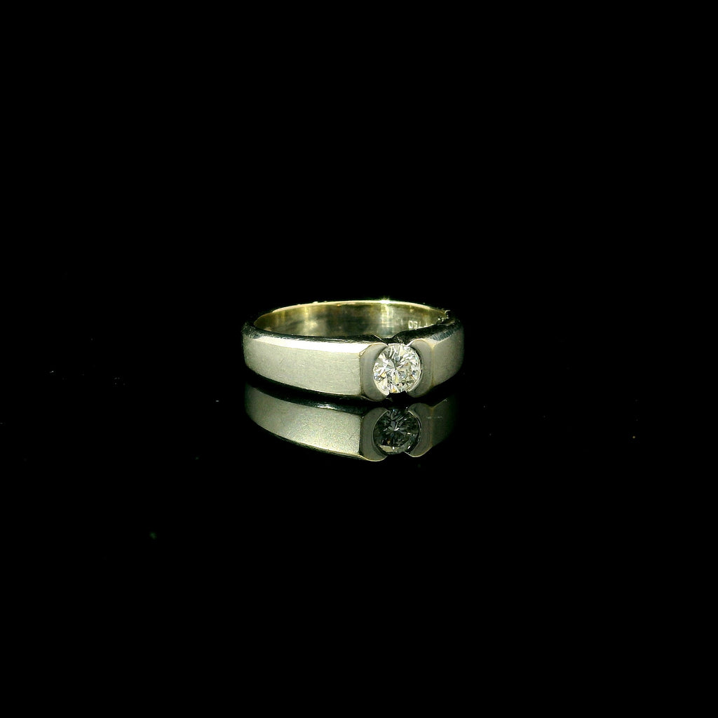 tension set diamond ring for women. white gold ring for women