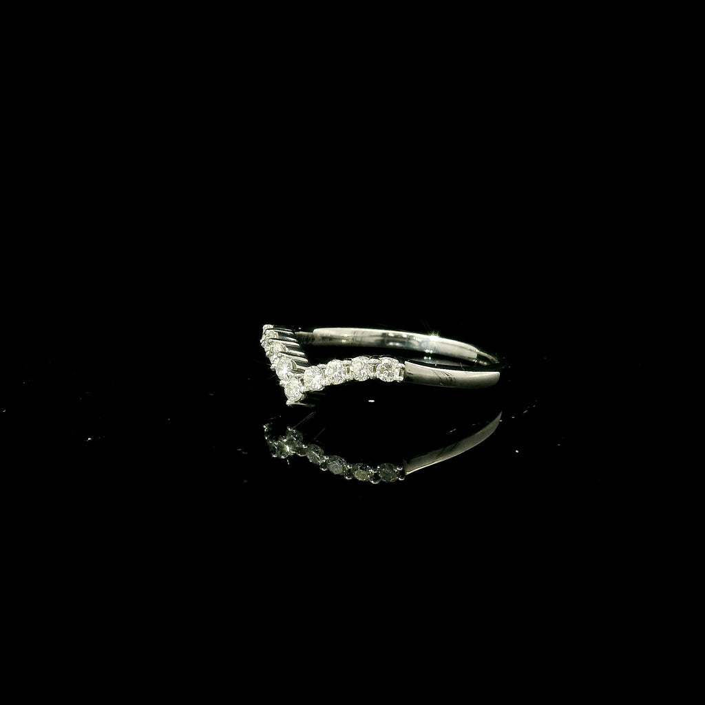 white gold wish bone ring with diamonds. diamond ring for women west malling maidstone sevenoaks kings hill engagement rings