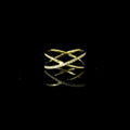 cross over gold ring diamond ring